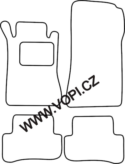 Textil-Autoteppiche Mercedes C W203 sedan/combi 2000 - 2007  Carfit (2927)